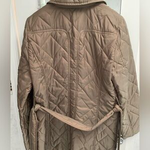 LOFT Quilted Brown Trench Coat